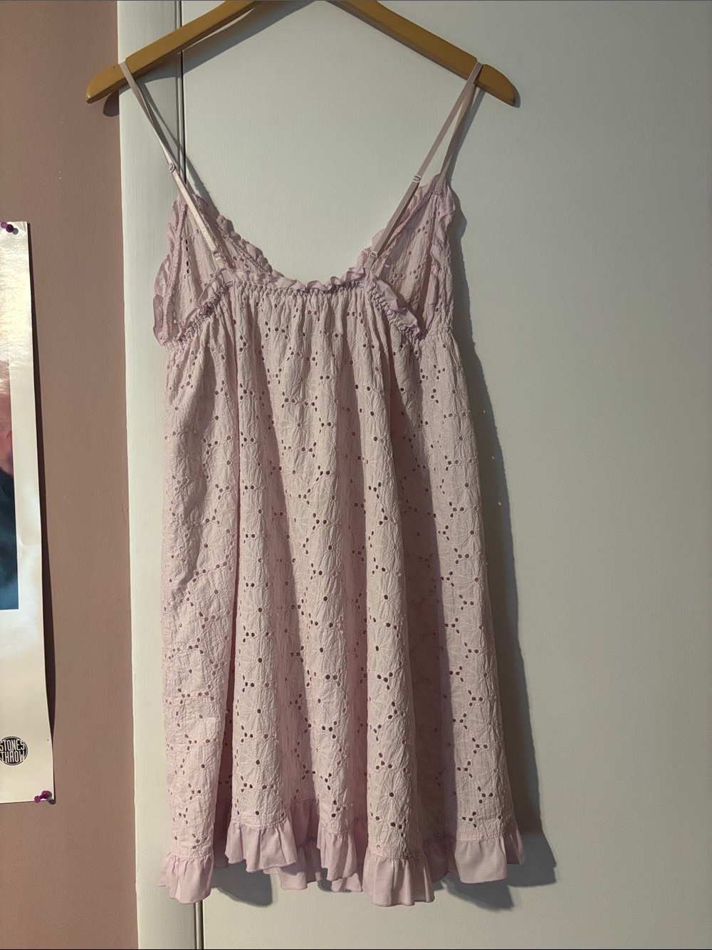 Vintage Y2K Victoria’s Secret Angel Eyelet Babydoll Cotton Mini Dress Slip Lilac - Picture 7 of 17